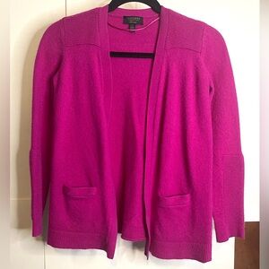 Charter Club Luxury Women’s Size S Fuchsia Cashmere Open Front Cardigan Sweater